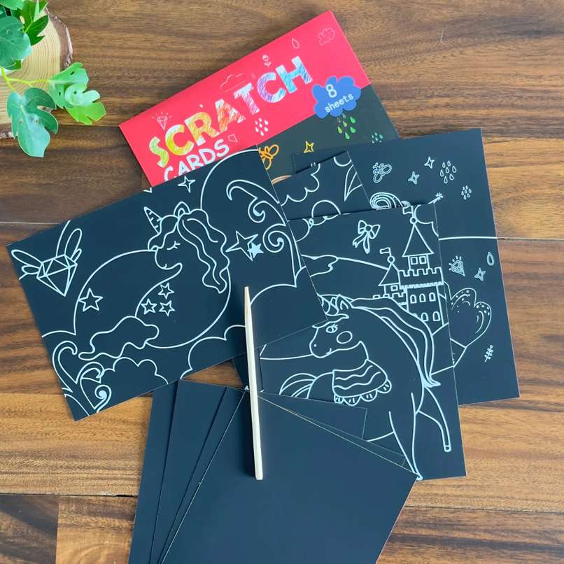 Kids' Painting Fun Scratch Cards