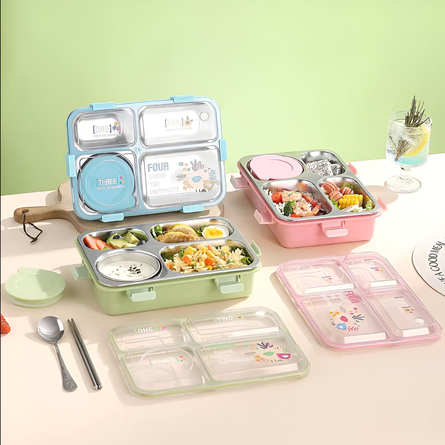 Premium Stainless Steel Leak-Proof Bento Lunch Box