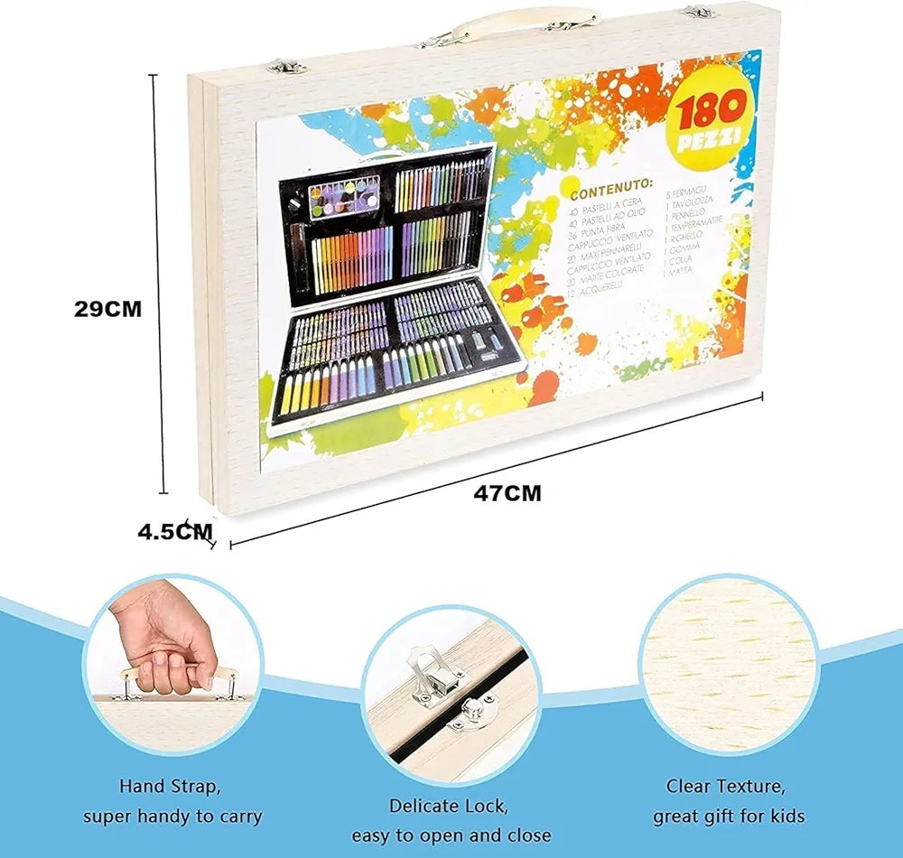 180 Piece Deluxe Painting Drawing Kit