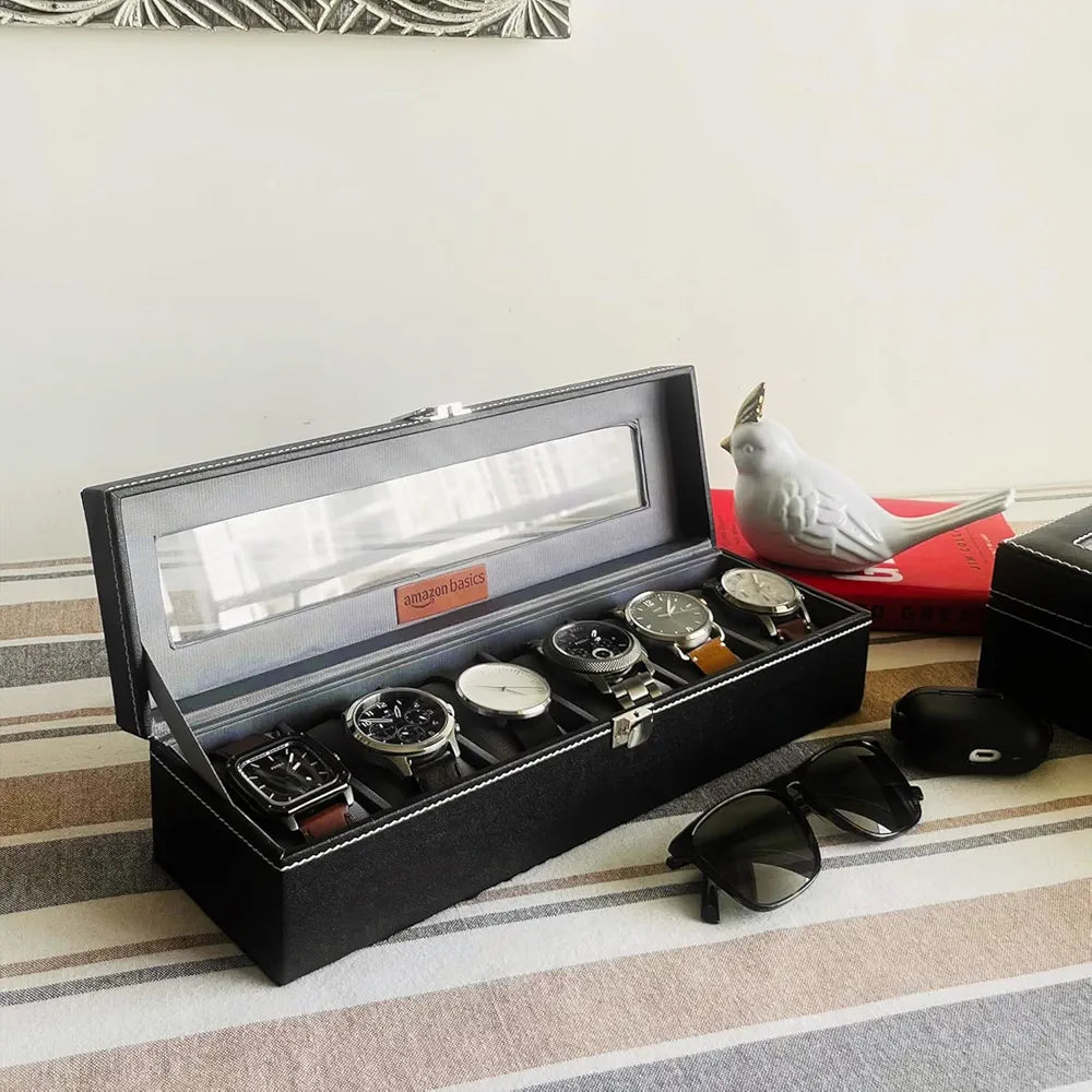 Leather Watch Box Organizer