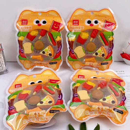 Pack of Fast food Erasers