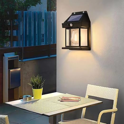 Tungsten Solar Wall Light