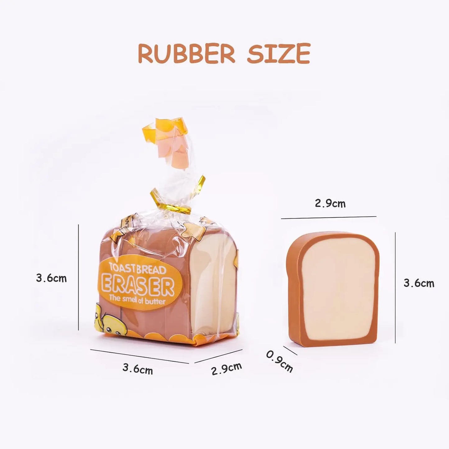 Bread Shaped Erasers