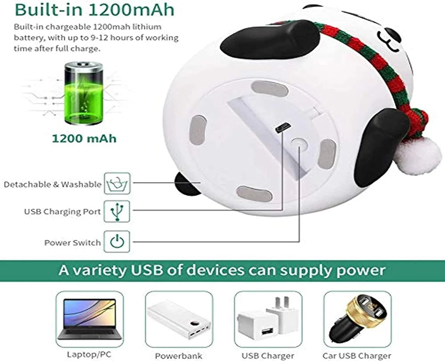 Panda club light lamp
