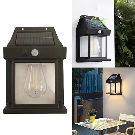 Tungsten Solar Wall Light