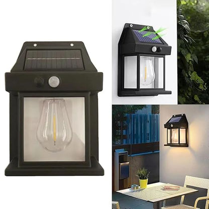 Tungsten Solar Wall Light