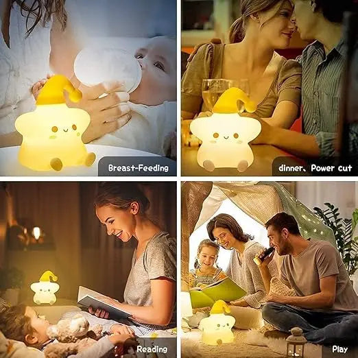 Star smile tapping Silicone Lamp
