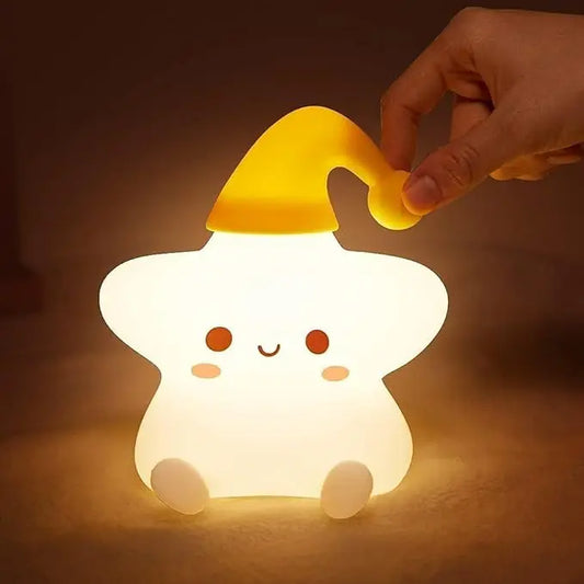 Star smile tapping Silicone Lamp