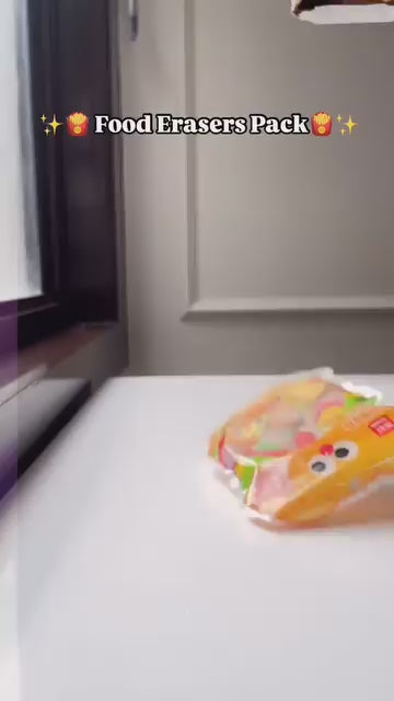 Pack of Fast food Erasers