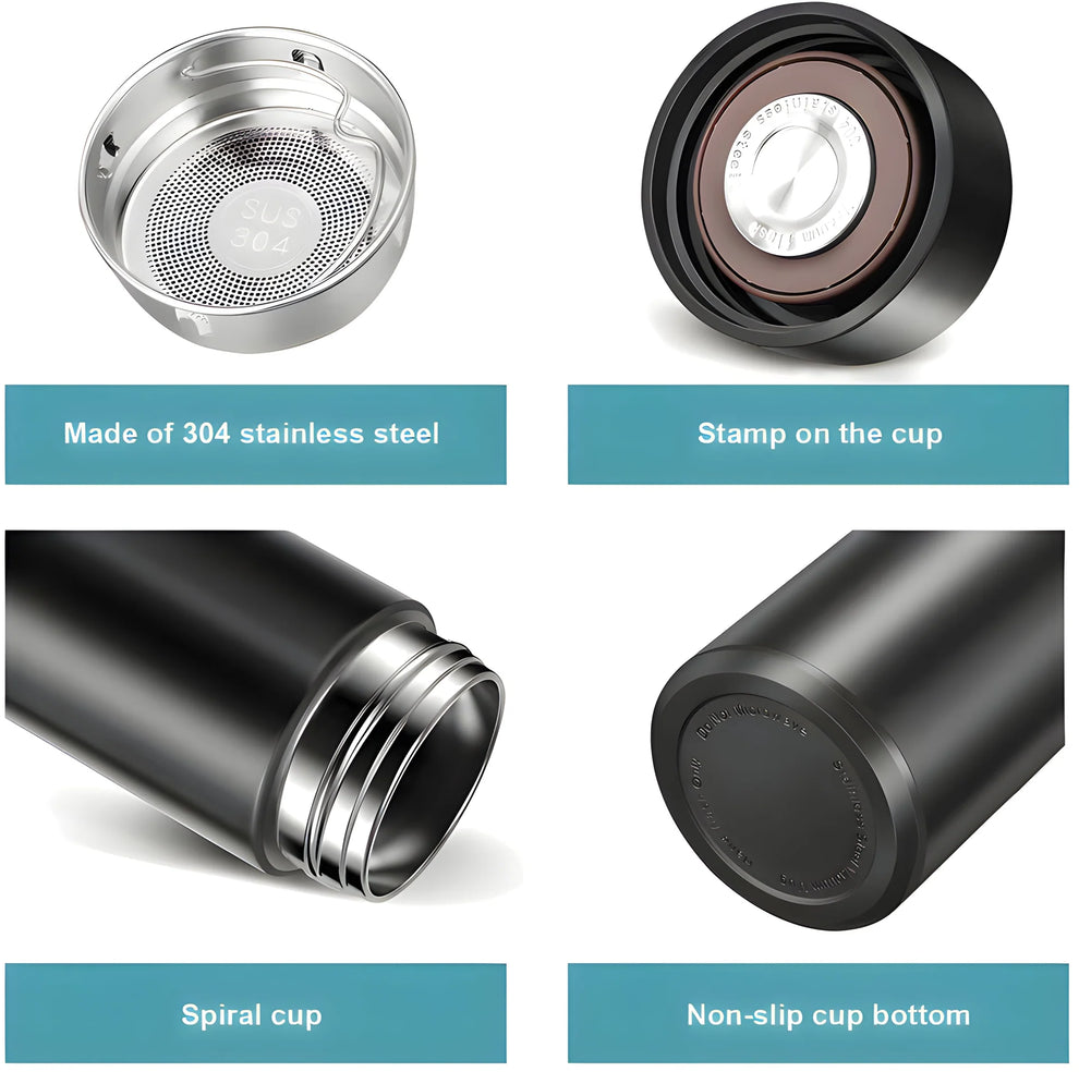 Smart Vacuum Insulated Water Bottle with LED Temperature