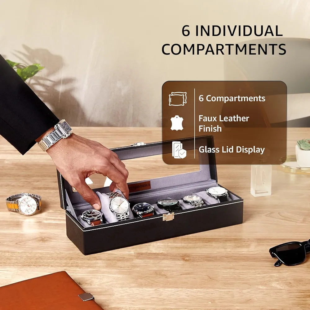 Leather Watch Box Organizer