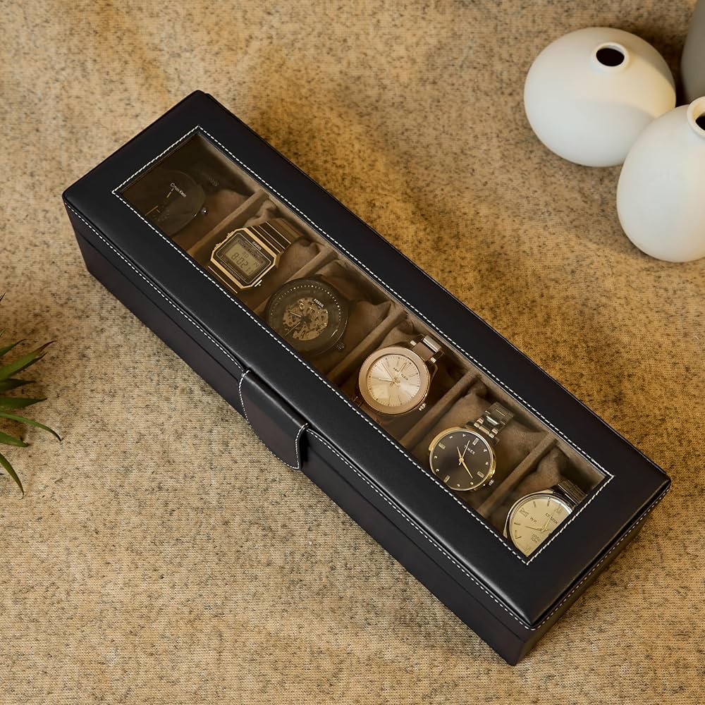 Leather Watch Box Organizer