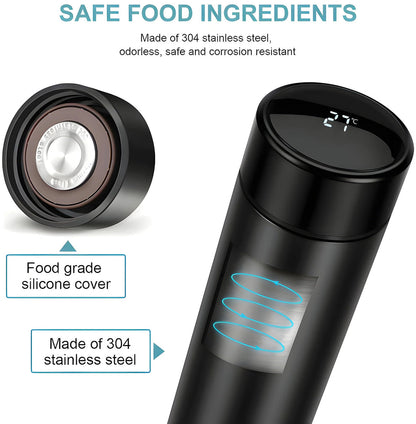 Smart Vacuum Insulated Water Bottle with LED Temperature