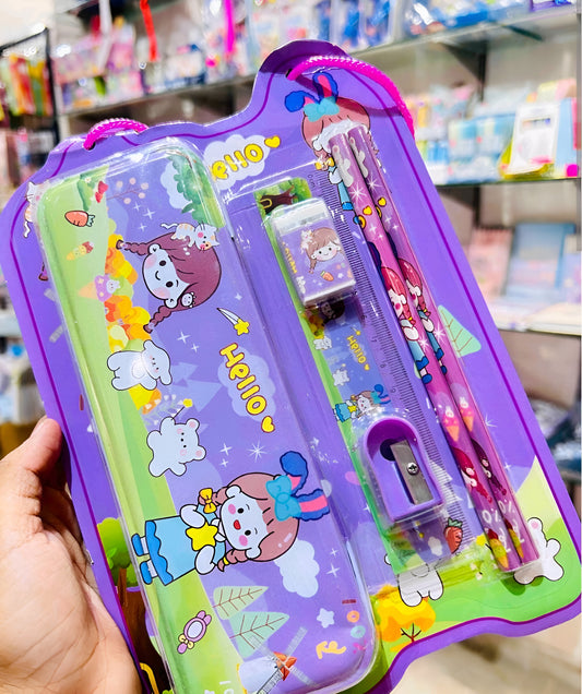 Cartoon girl stationery kit