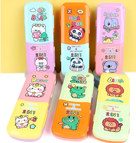2 in 1 Pencil Box Pen and Pencil Holder