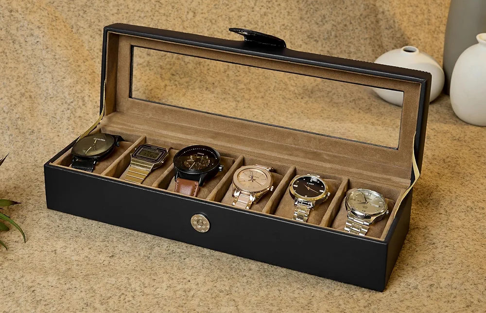 Leather Watch Box Organizer