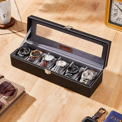 Leather Watch Box Organizer