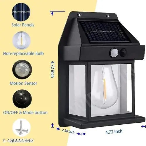 Tungsten Solar Wall Light